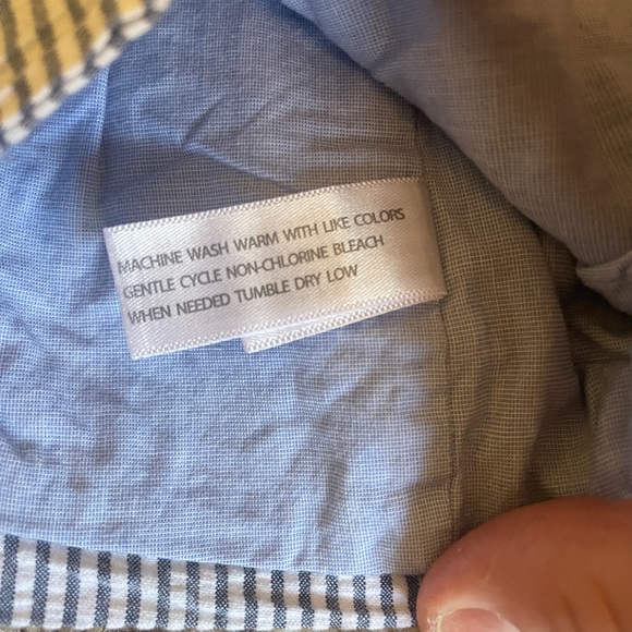 3-6 Months Boys Seersucker Two Piece Suit - Picture 2 of 4